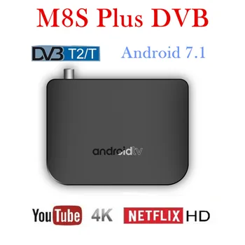 

smart tv box android 7.1 octa core 4k mecool m8s plus dvb t2 wifi iptv stalker 1gb ram 8gb rom box tv android 7.1 set top box