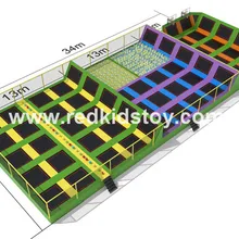 Лучшие китайские банджи-трамплин для помещений Сертифицированный CE гимнастический фитнес батут для взрослых HZ-LG005