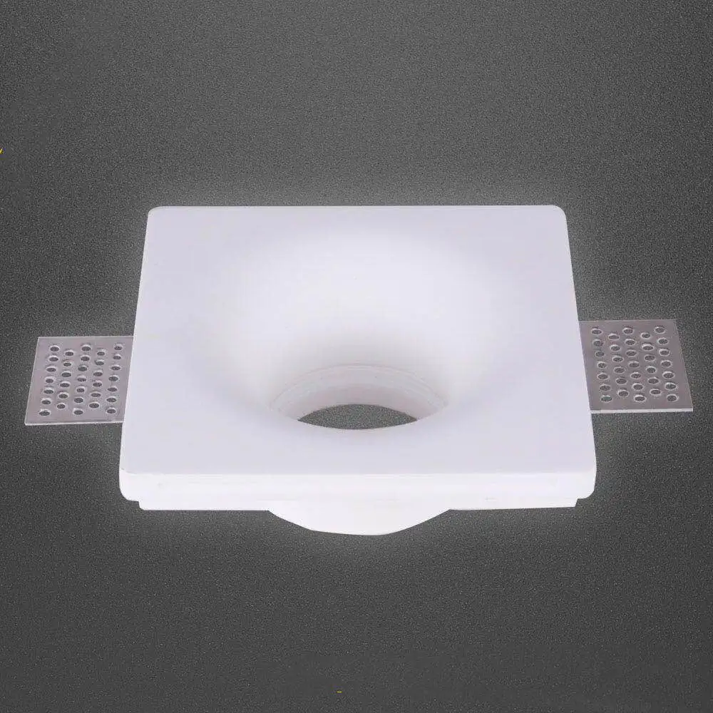 

Handmade paintable led down light fixture, Trimless Gypsum down light, seamless gesso down lamp, square spot light,LED spotlight