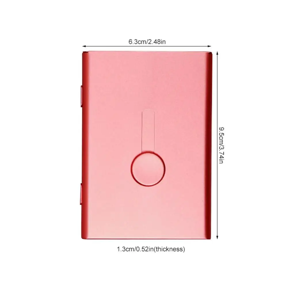 New Business Card Holder Hand Push Card Case Bank Card Membership Package Metal Ultra Thin Business Card Packaging Box Organizer