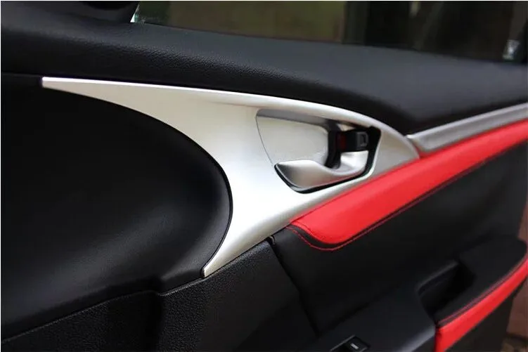 Us 27 0 4pieces Set Car Interior Door Handle Trimming For Japanese Cars H Series 10th Gen Ci 4dr 2016 2017 In Interior Mouldings From