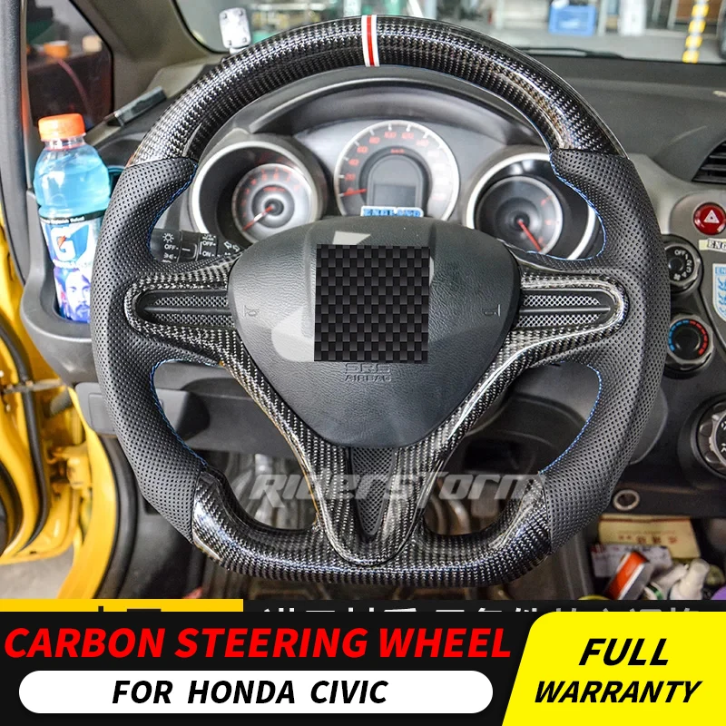 Для Honda civic 8th 9th 10th genneration руль из углеродного волокна для универсальной замены