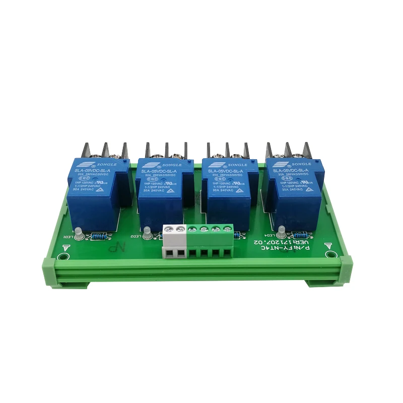 4 канала 1 SPST-NO SLA-05VDC-SL-A(T90) 5VDC напряжение катушки DIN рейку интерфейс релейный модуль