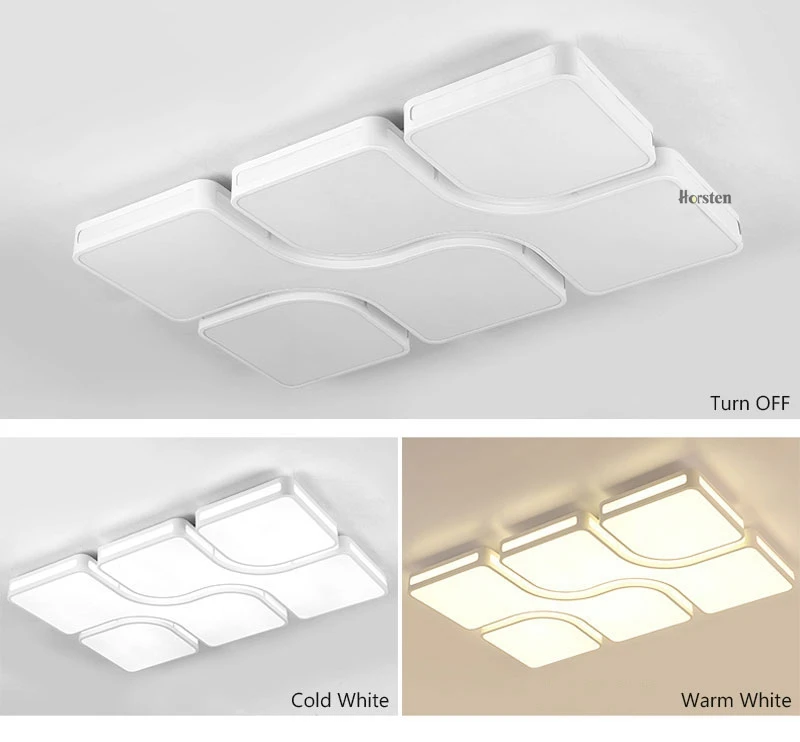 Modern Simple Acrylic LED Ceiling Lights Minimalist Rectangular Ceiling Lamp With Romote Control For Living Room Bedroom 220V (10)