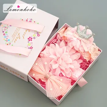 

[Lemonkoko] 1Set=3Pcs Baby Girls Hair Clip Big Bow Knot Headwear Party Birthday Present Baby Children Hairband Accessories