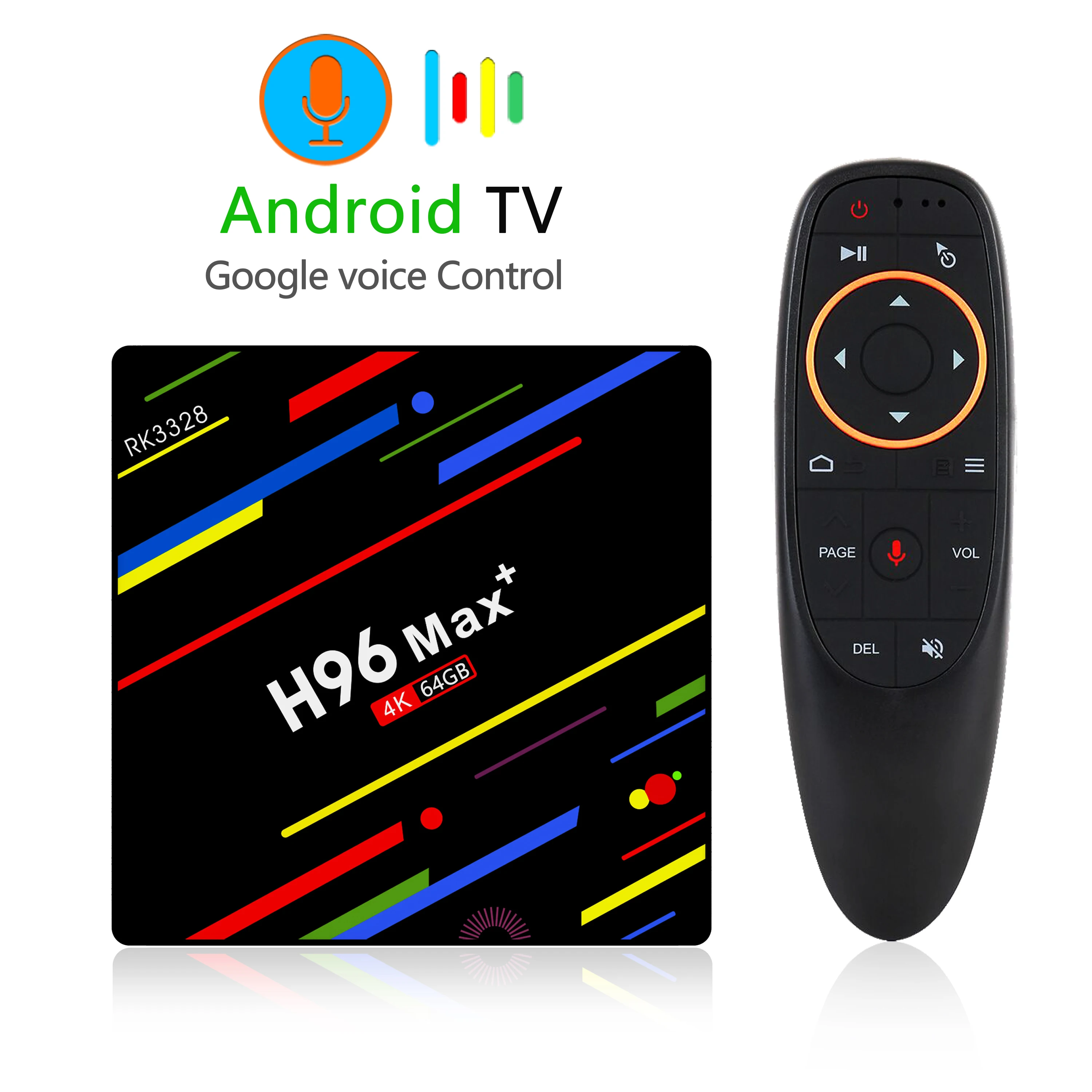 

H96 MAX Plus TV Box Android 9.0 4GB RAM 64GB Rockchip RK3328 USB3.0 H.265 4K Youtube Netflix Google Play Smart TV H96MAX