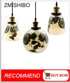 ZMISHIBO винтажная стеклянная Подвесная лампа 110-240 в E27 потолочное прозрачное Янтарное стекло, подвесные светильники в скандинавском стиле, Кухонный Светильник