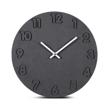 

Creative Wooden Clocks Living Room Round Quartz Digital Watch MDF Wood Silent Hang Wall Clock Home Decoration Single Face Clocks