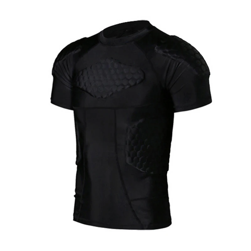 

2019 New Outdoor Men Tactical Vest Bulletproof Honeycomb O-neck Collision Quick-drying Vest Tight Jackets Short Sleeve