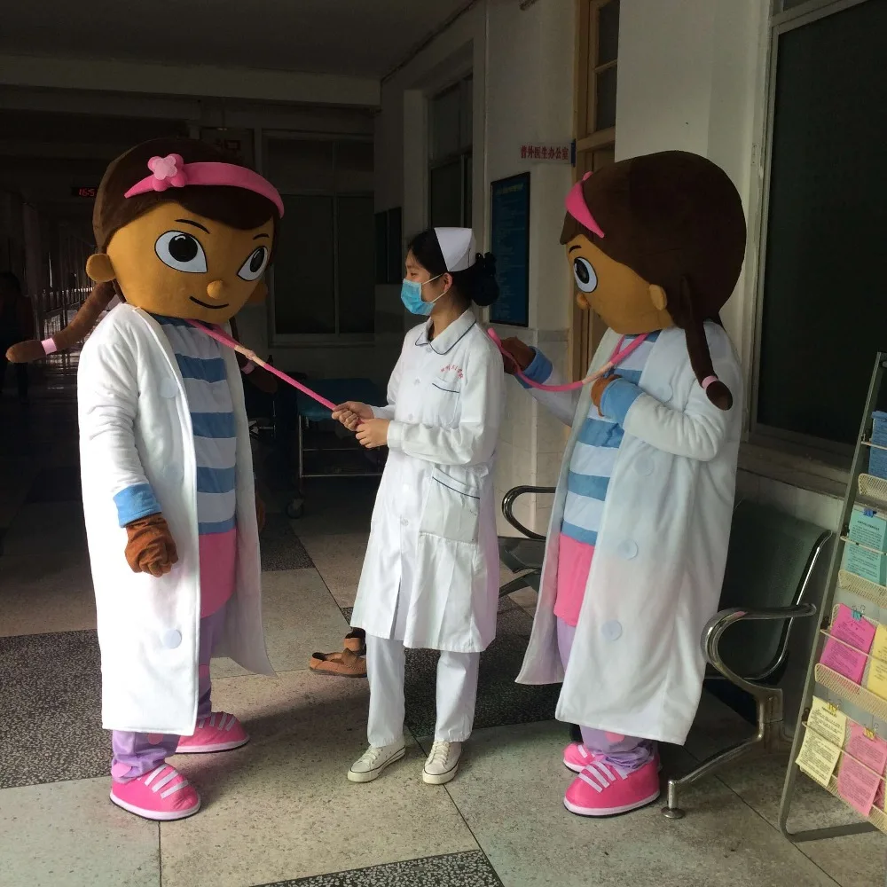 Горячая Распродажа 2014 Высокое качество Doc костюм талисман McStuffins для взрослых