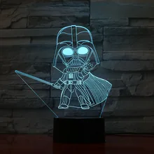 Novelty Lights Star Wars Darth Vader Children Bedroom Decoration Nightlight Kids Birthday Gift 3d Led Night Light Lamp Star Wars famshin high quality top 2018 star wars keyring light black darth vader pendant led keychain for man gift free shipping