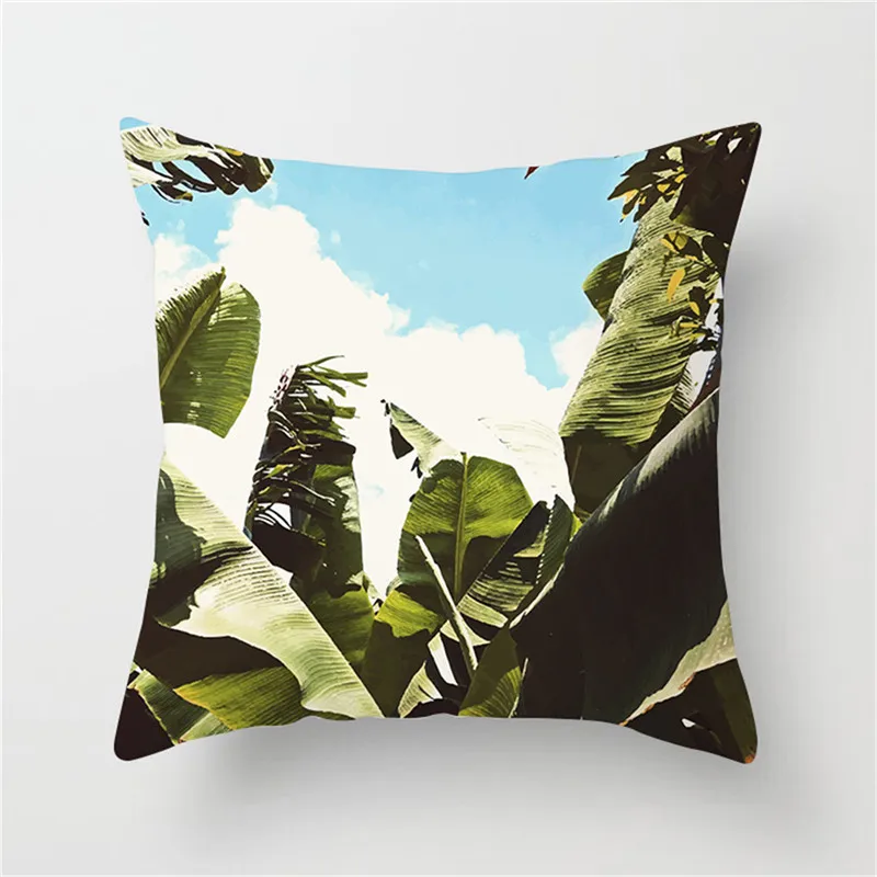 Fuwatacchi чехол для подушки с тропическим растением кактус монстера зеленый лист наволочка для дивана стула Летний стиль декоративные подушки - Цвет: PC03489