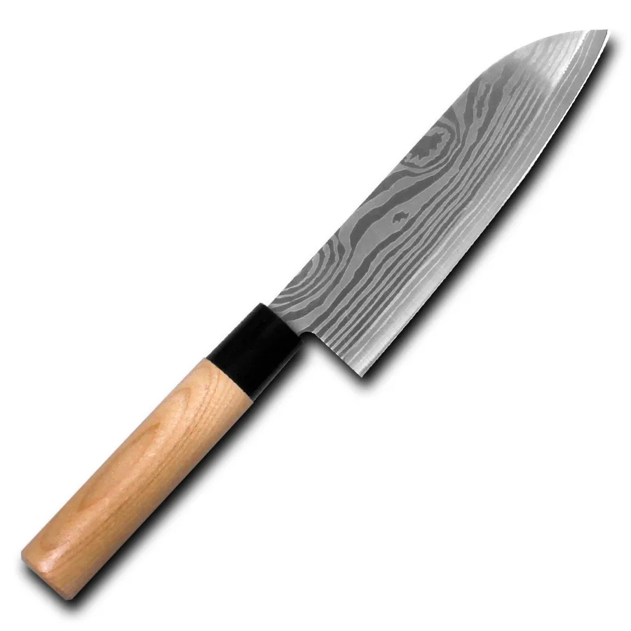 

Laser Damascus grain wood handle stainless steel sashimi knife kitchen knife slicing knife