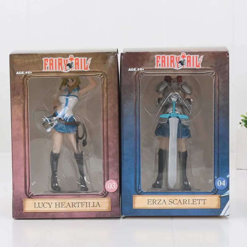 4 шт./лот 15 см Сказочный хвост Natsu Lucy Gray Erza ПВХ фигурка игрушки модель куклы