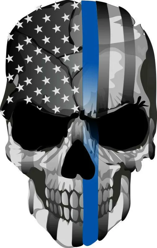 

Thin Blue Line decal - Punisher Skull Blue Line For Auto Car/Bumper/Window Decal Sticker Decals DIY Decor CT2293