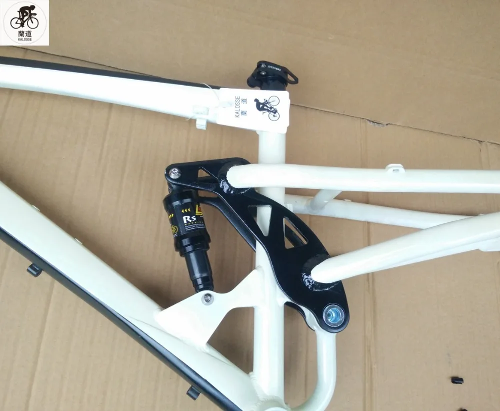 Discount Kaloss Air suspension DH/AM  frame  Bike snow  26*4.0 inch  Fat/Snow  bike frame  Full suspension  DIY colors   26*17 inch , 30