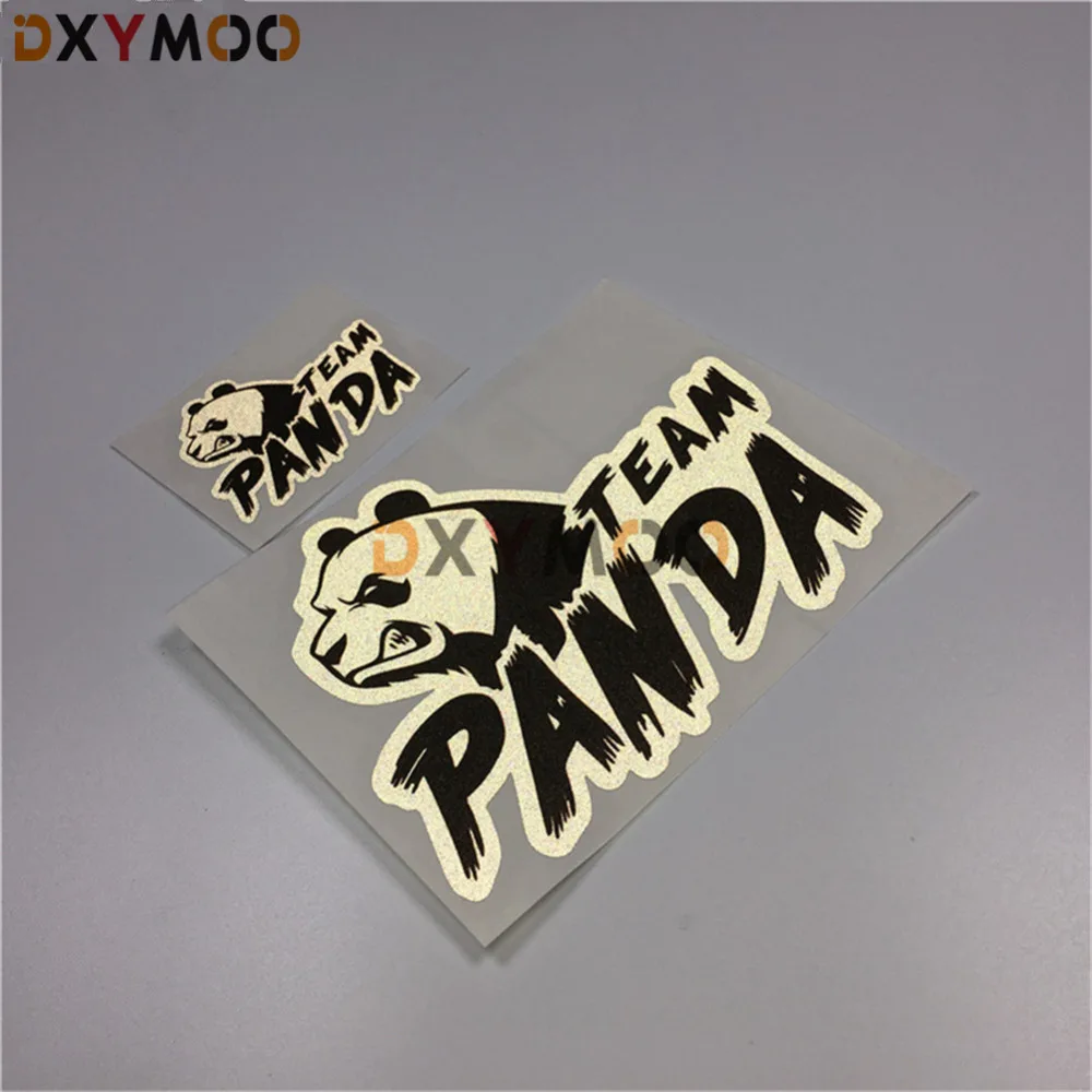 2 PCS Styling Mobil Motor Helm HF Hellalfush Lucu PANDA TIM Mobil
