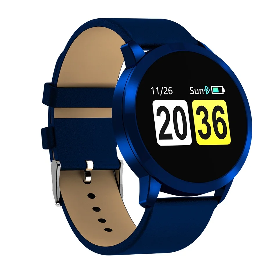 Cawono CW5 умные часы фитнес браслет цвет сенсорный экран Smartwatch сердечного ритма мониторы Смарт часы Спорт фитнес для смарт часы мужские смарт часы женщин Носимых устройств для Xiao mi Huawei IOS Android - Цвет: Blue