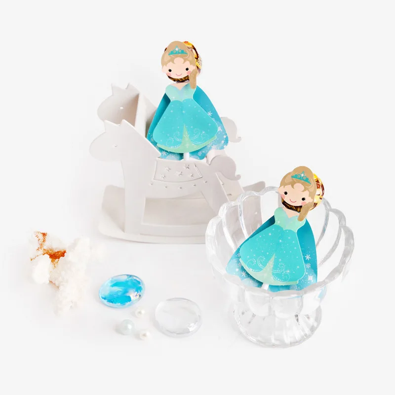 54Pc/lot Princess Snow White Mermaid Cartoon Candy Lollipop Decor Card for Kids Birthday Party Supplies Candy Gift Accessories,Q