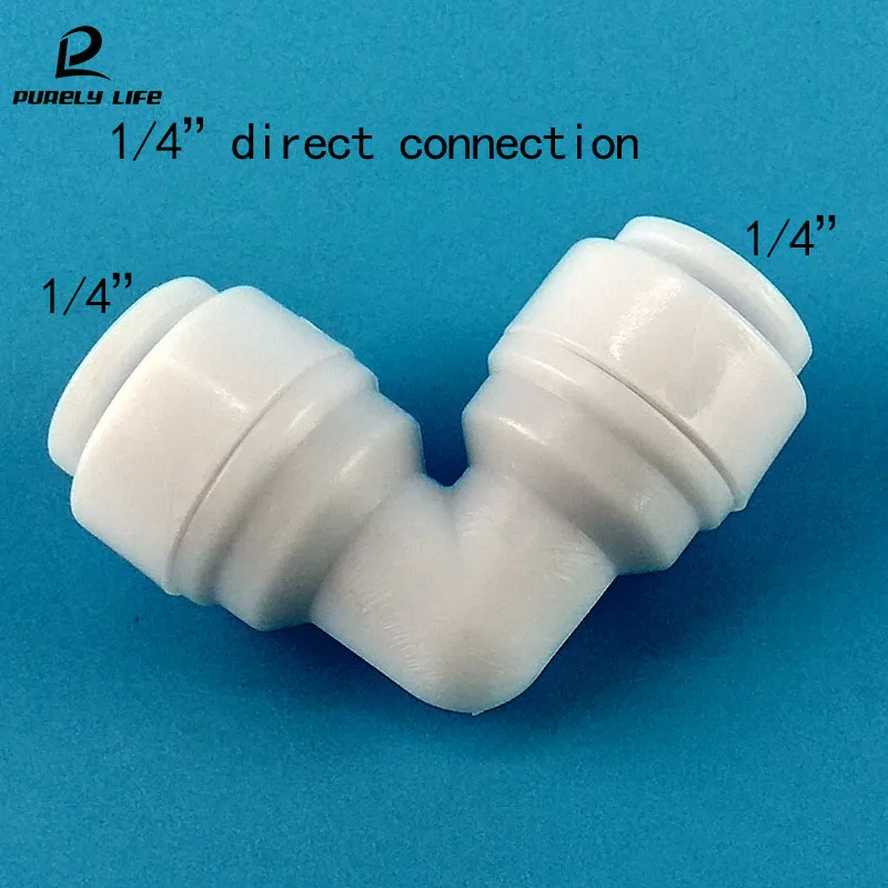 Без пряжки 1/" локоть соединения очиститель воды 1/4" l-тип быстрое соединение 1/4 трубный фитинг, дюйм RO аквариумная система пластиковые соединения