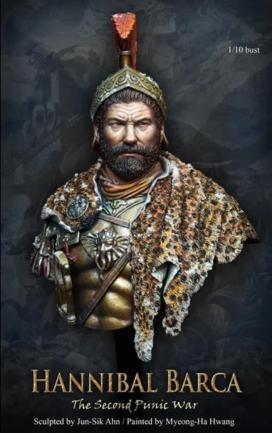 

1/10 Scale Resin Bust Hannibal Historical Figure Model Kit Free Shipping