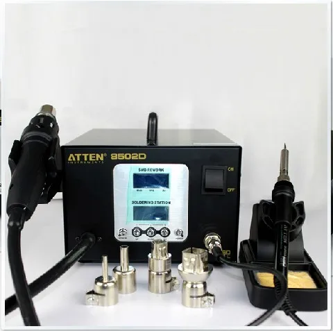 

ATTEN AT8502D Lead Free Soldering Station SMD Rework Station ATTEN Advanced Hot Air Soldering Station