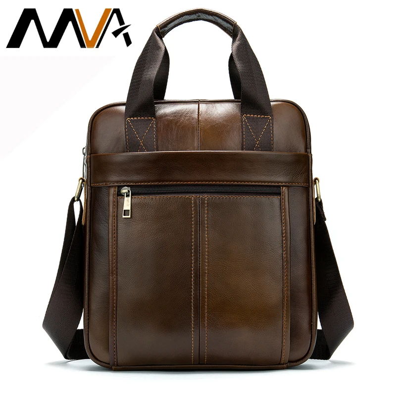 

MVA Messenger Bag Men Shoulder Bag Genuine Leather Men's Crossbody Bags for Men Vintage Male Handbags Document Tote Masculina