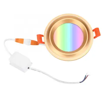 

Gold Wifi Light RGB CW Wifi Smart LED Light Phone APP Control Ceiling Mount 7W AC85-265V