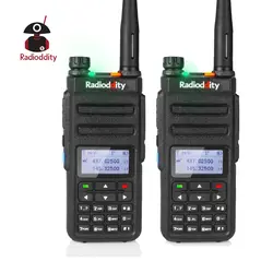 2 шт. Radioddity GD-77 Dual Band Dual Time Slot DMR цифровой аналоговый двухстороннее радио 136-174 400-470 МГц Любительская рация с кабелем