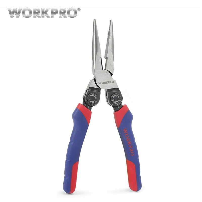 WORKPRO 8 inch Long Nose Plier Offset Pistol Handle Long Pliers Electrical Wire Cutting Tool WORKPRO 8 inch Long Nose Plier Offset Pistol Handle Long Pliers Electrical Wire Cutting Tool