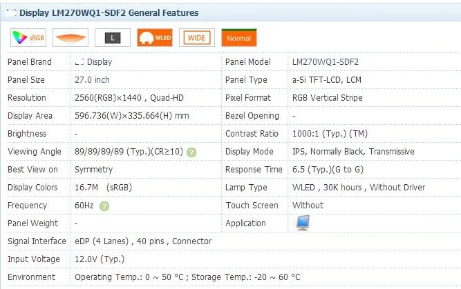 Лидер продаж A1419 2K ЖК-экран со стеклом в сборе LM270WQ1 SD F1 SDF2 Для iMac 2" Late 2012 2013 MD095/096 ME088/089