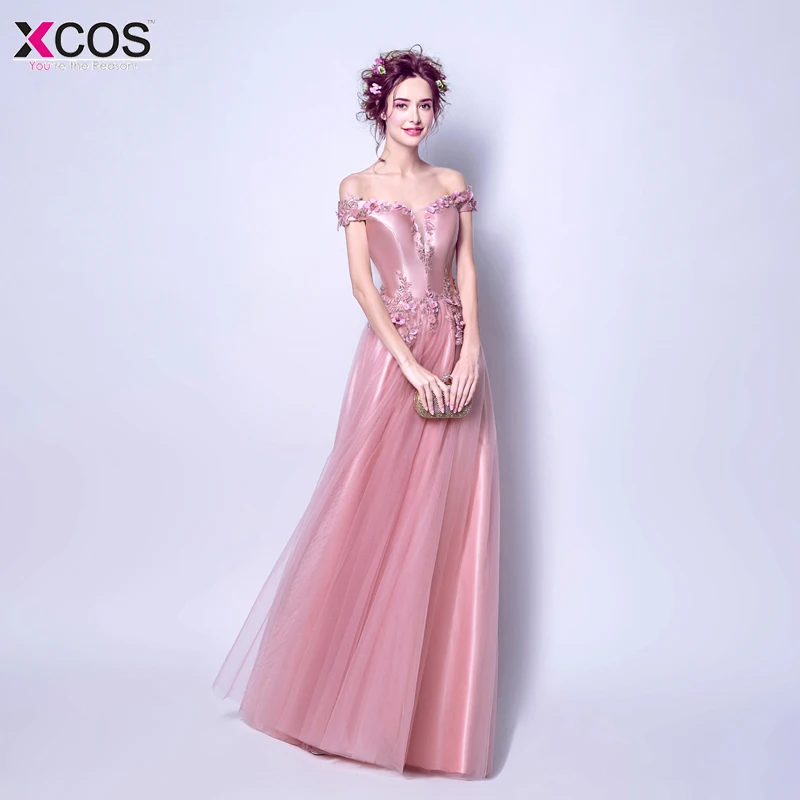 V-образный вырез Вечернее платье халат De Soiree 2019 высокое качество Розовый сатин с вечерние платья с аппликацией настоящая фотография vestido de