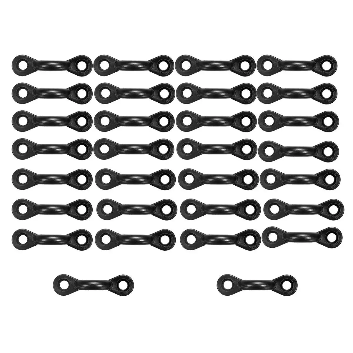 30pcs/Set C-Shaped Boat kayak Nylon Bungee Tie Down Pad Eye With 60 Screws for Boat Loops Deck Rigging Kit Boat Kayak Accessory