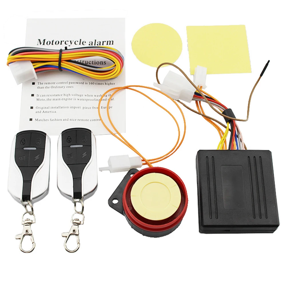 

Universal Motorcycle Anti-theft Alarm Security System Anti-Hijacking Cutting Off Remote Control Engine Start Arming Disarming