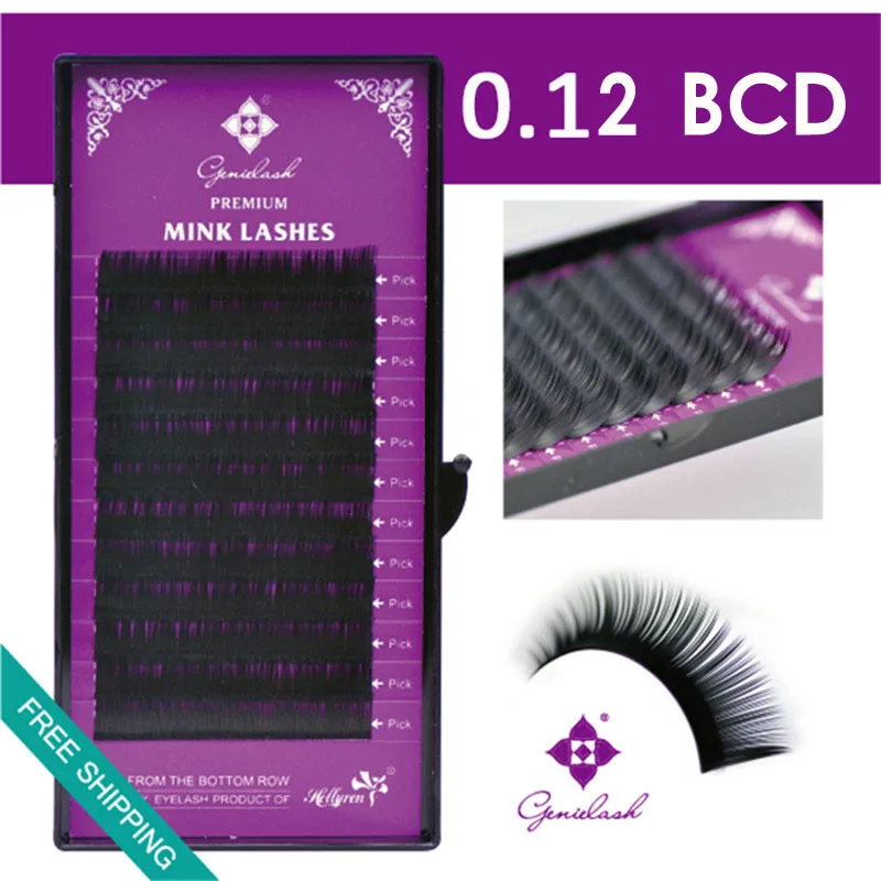 

1 Tray 0.12/BCD Mink Eyelashes Extension free shipping eyelashes