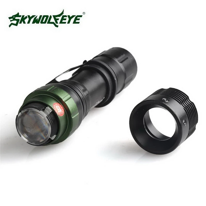 3 Files Zoomable Outdoor Hiking Flashlight Skywolfeye Brand 18650 Tactical Flashlight Q5 LED Torch Bicycle Flashlight 3 Files Zoomable Outdoor Hiking Flashlight Skywolfeye Brand 18650 Tactical Flashlight Q5 LED Torch Bicycle Flashlight
