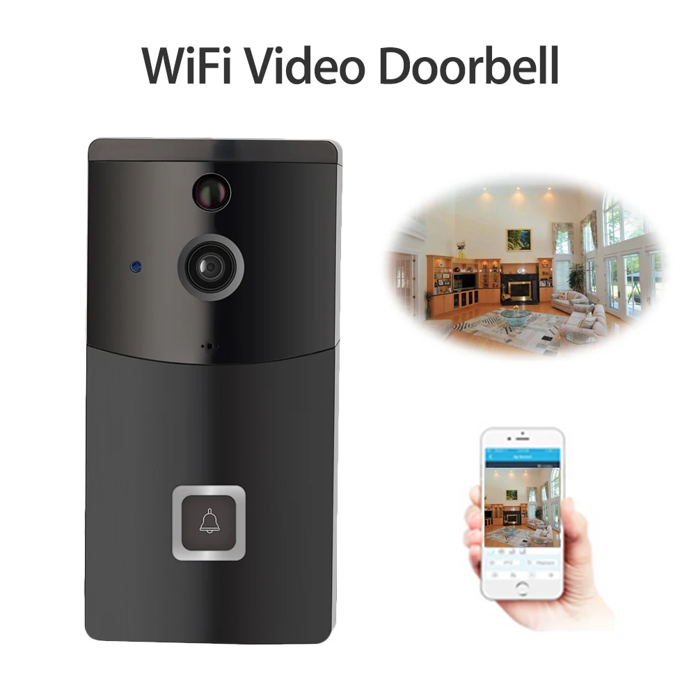 

WiFi Wireless Video Doorbell Intercom Monitor Remote Control IR Night Vision Motion Detection Smart Home Security Door Bell