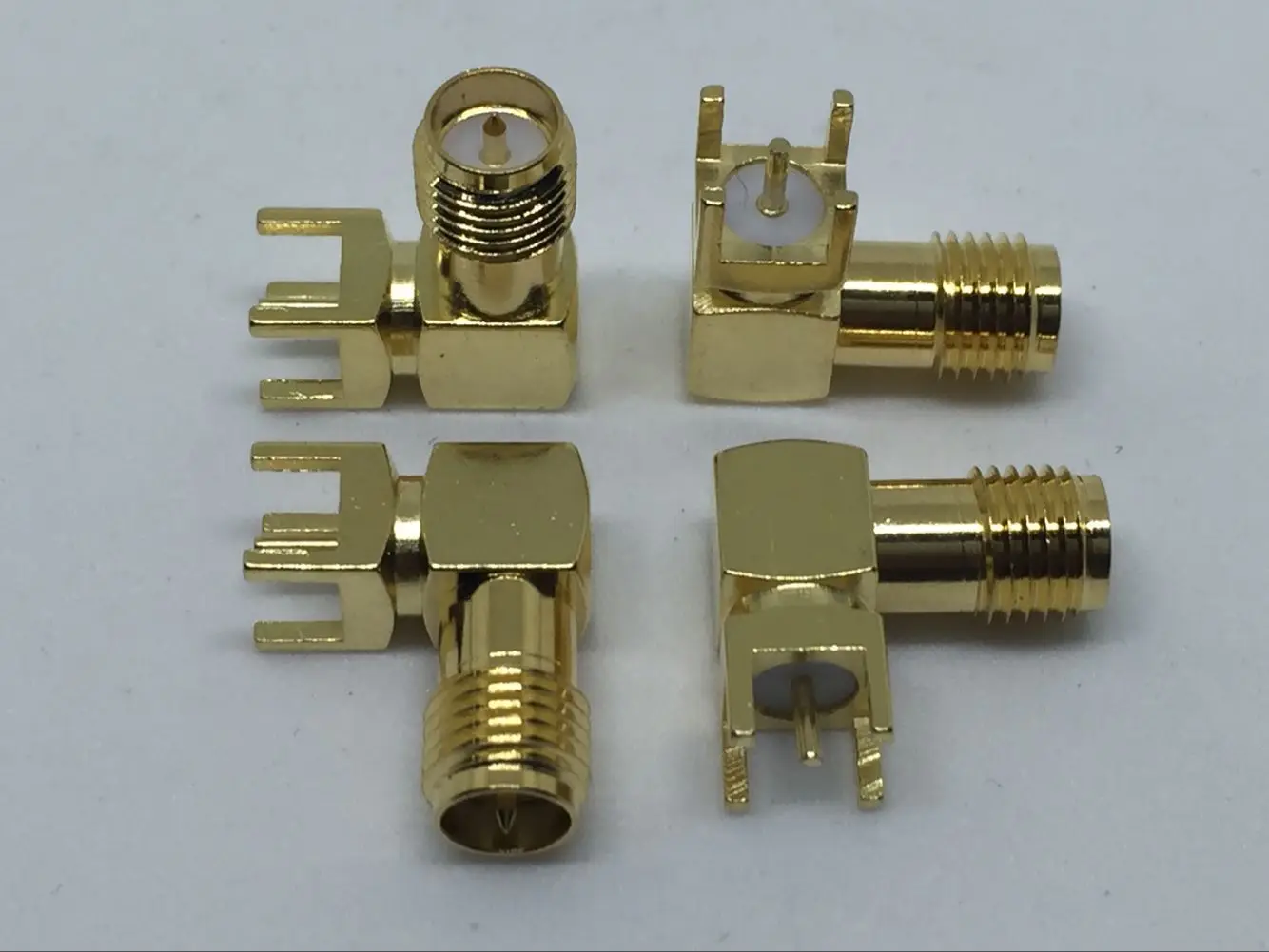 Бесплатная доставка 10 шт. Золотой RP-SMA-KWE адаптер PCB Крепление RP-SMA штыревой разъем