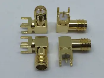 

Free Shipping 10pcs Gold RP-SMA-KWE Adapter PCB Mount RP-SMA Male Pin Jack Right Angle Coaxial RF SMA Connector