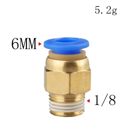 Пневматические разъемы PC6 6 мм M5 BSP 1/" 1/4" 3/" 1/2" Воздушный прямой толчок в быстрый подсоединительный фитинг PC - Цвет: PC6-01