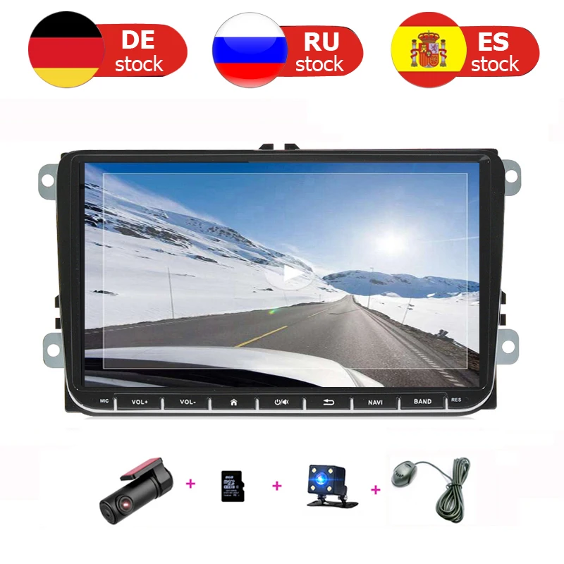 Автомобильный мультимедийный GPS радио Android 2 din для golf 4 5 6 skoda vw polo sedan scirocco cc bora passat b5