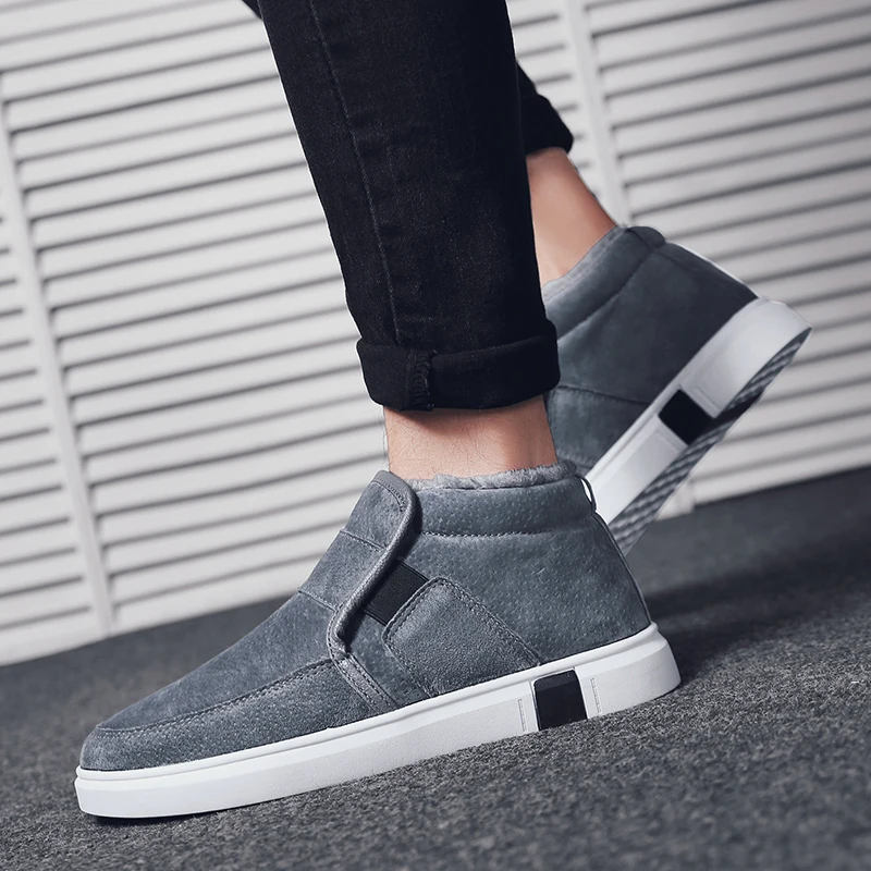 Coton Botas White Chaussures on Black Fur Bottes D'hiver Mode Hommes Offre Haute Hombre Gold Fur Avec Appartements Fourrure Taille Neige Fur Spéciale Slip 39 Chaud Cheville De 44 Top black gray dhstQCr