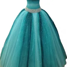 Бальное платье на бретельках Пышное Платье с кристаллами и бусинами контрастное длинное вечернее платье Vestidos de 15 Anos