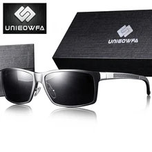UNIEOWFA-gafas de sol deportivas graduadas para hombre, lentes de sol polarizadas para miopía, graduadas ópticas, de aluminio y magnesio