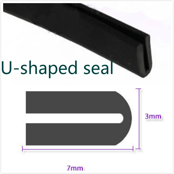 8M 7mm x 3mm U Channel Black Edge Trim Rubber Car Truck Auto Camper Trailer RV Seal | Автомобили и мотоциклы