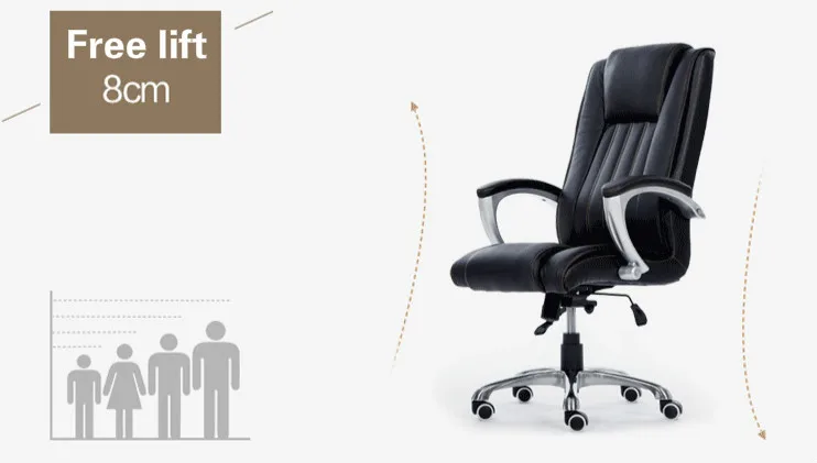 Высококачественное эргономичное офисное кресло игровой компьютерный стул высокой плотности PU материал поворотный подъем Регулируемая удлиненная спинка