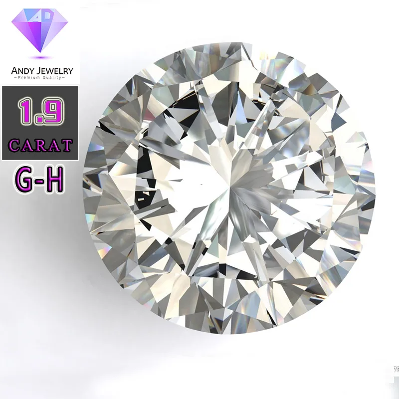 

GH color 8mm VS Moissanite Super White Moissanite Diamond 2.0 carat Round Moissanite