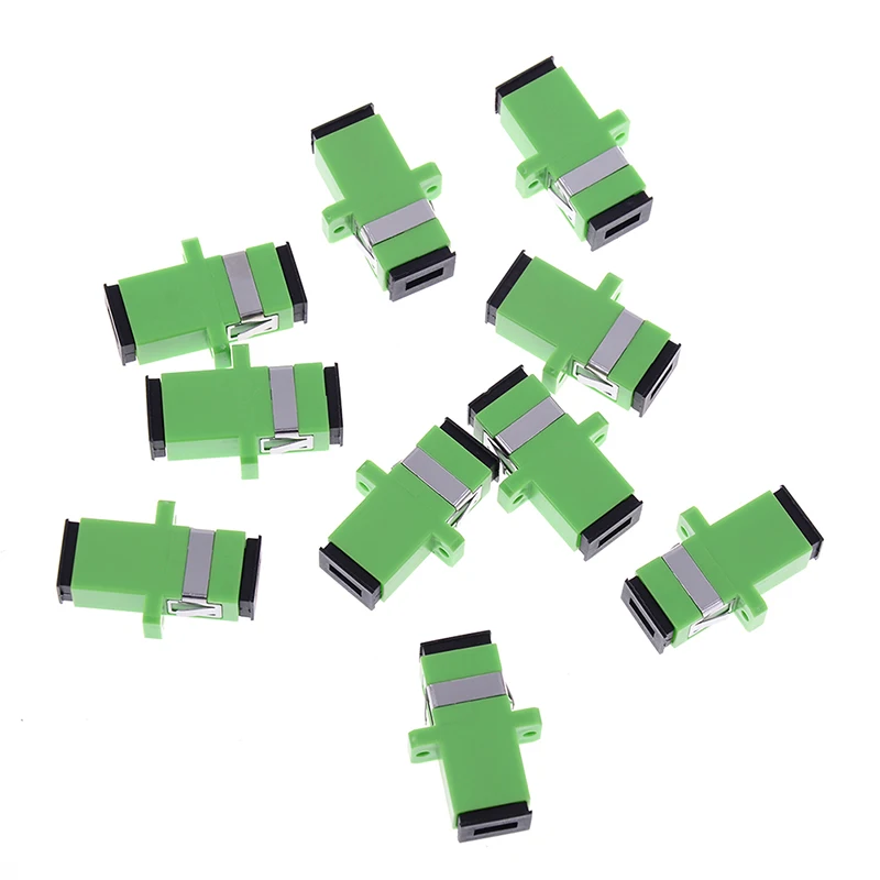 10pcs sc apc simplex mode fiber optic adapter sc apc optical fiber coupler