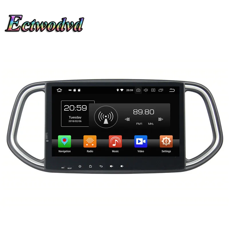 Ectwodvd Octa Core 4G RAM 64G ROM Android 9.0 Car Multimedia DVD Player GPS HeadUnit for KIA KX3 2014 2015 2016 2017 | Автомобили и