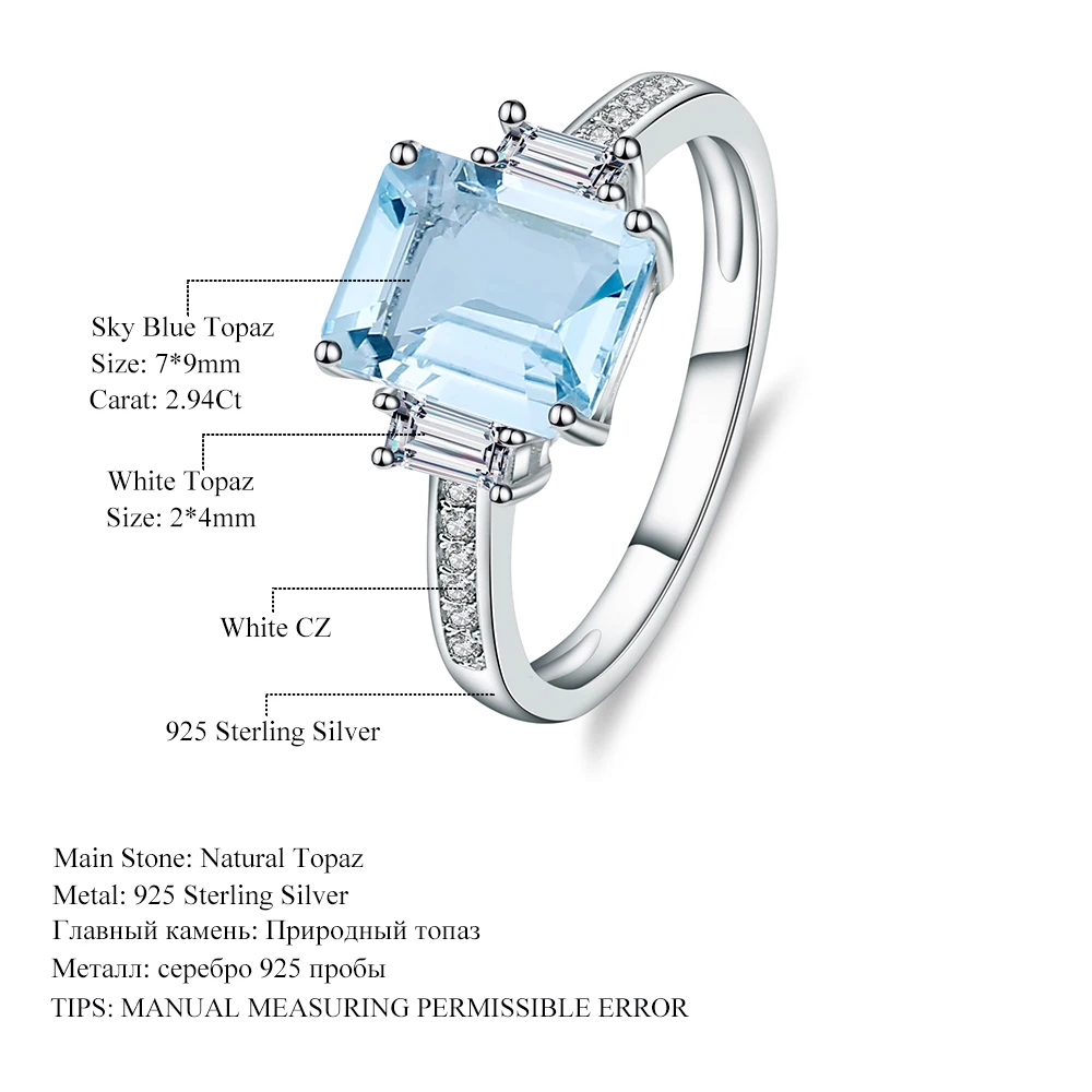 Жемчужные балетные кольца с натуральным небесно-голубым топазом для женщин, серебряное кольцо из натуральной 925 пробы для свадьбы, помолвки, хорошее ювелирное изделие